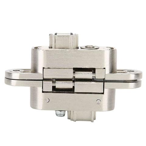 Heavy Duty 3D Zinc Alloy Door Hinge With Nylon Pad for Folding Doors Cabinets Wardrobes, 180 Degree Opening, Front View
