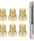 Get Your Oil Pan Back In Action With This M13x1.25mm Iron Sump Drain Plug Thread Repair Kit That Fixes Damaged Threads Fast And Keeps You Driving Smooth Without Leaks Or Major Shop Bills. M13x1.25mm iron drain plug kit with tap and six repair plugs