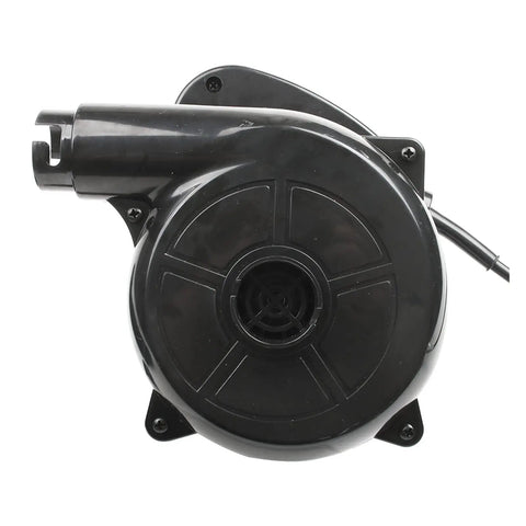 1000W Electric Hand Dust Blower With Blazing Fast Airflow And No Sweat Grip For Quick Keyboard Cleanup And Badass Desk Maintenance Every Single Day, top view of black blower motor.