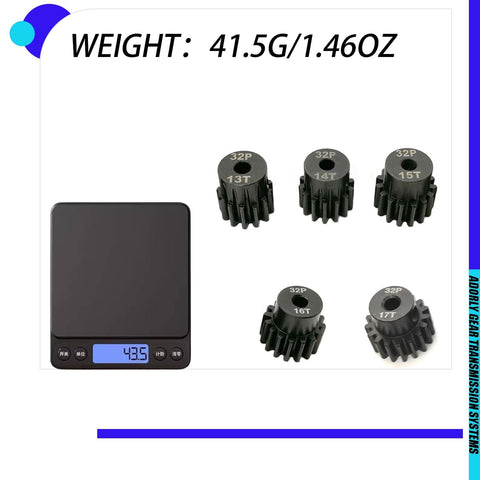 32P 5mm Pinion Gear Set With 13T 14T 15T 16T 17T And Hex Key For Arrma 3S 4S RC Cars Adjustable Gear Ratios Durable Metal Upgrade For Off Road Bashers Including Granite Senton Typhon Kraton Mojave Outcast Fury Quake