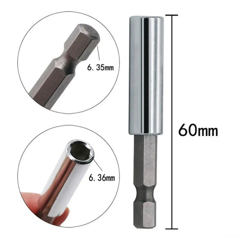 Top Notch 33 Piece Screwdriver Bit Set With Magnetic Extension Holder And Quick Release Driver Tools Made From Tough Chrome Vanadium Steel To Handle Tamper Star Torx Hex Socket Jobs For Serious Home Repairs And DIY Projects Without Losing Any Grit Or 60mm chrome vanadium hex socket bit with 6.35mm shank