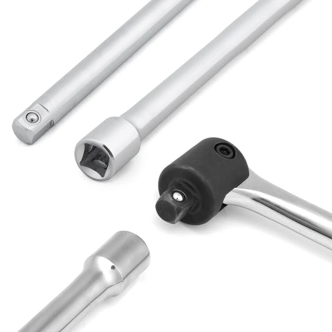 Long Reach Half Inch Drive Extension Bar Set 3 Piece In 18 24 30 Inch Lengths Ultra Long For Tight Spots durable tools displayed
