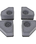 Set of 4 PP Rubber Anti Vibration Pads for Washing Machines and Dryers, Rock Solid Safe Grip Stabilizer Feet, top view of triangular design