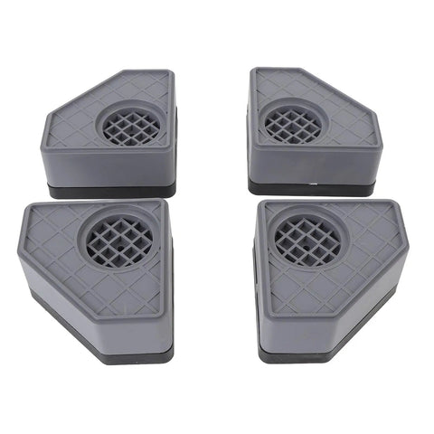 Set of 4 PP Rubber Anti Vibration Pads for Washing Machines and Dryers, Rock Solid Safe Grip Stabilizer Feet, top view of triangular design