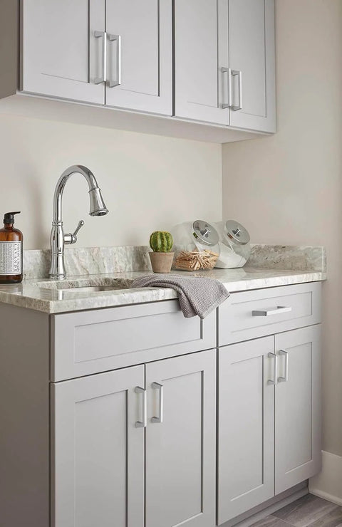 Polished Chrome Cabinet Pull for Cabinets and Furniture, 5-1/16 Inch Center-to-Center, 5-7/8 Inch Overall Length, Blackrock Collection