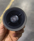 Top view of 8mm Thread Shock Absorbing Feet for Compressors and Oil Free Machines showing nonslip rubber pad and mounting.