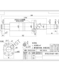 Beefy Heavy Duty Ball Screw With Knockout High Precision C5 Accuracy And Double Ball Nut Kit technical drawing dimensions.