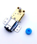 N20 Right Angle DC Gear Motor for Robot Projects Featuring 3V 6V And 12V With Stable 15 To 120 RPM Worm Drive, with blue gear.