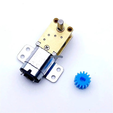 N20 Right Angle DC Gear Motor for Robot Projects Featuring 3V 6V And 12V With Stable 15 To 120 RPM Worm Drive, with blue gear.