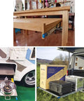 Heavy Duty Full Extension Drawer Slides Runs Smooth As Butter Built Like A Tank Cold Rolled Steel mounted in kitchen and RV setups.