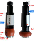 Mini Pneumatic Mechanical Arm With Silicone Head Gripper For Internal Support Expansion Fixture And Precision Small Part Handling Lightweight Cylinder Actuator And Hand Clamp Tool, showing black cylinder and orange silicone head with labels for air inlet and expansion state.