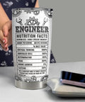 20 Oz Engineer Tumbler For Men Dope Stainless Steel Insulated Coffee Travel Mug with Engineer Nutrition Facts design