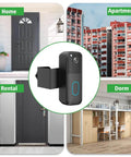 Anti Theft Doorbell Mount For All Gen Video Doorbells, Drill Free Installation With Non Blocking Motion Sensor, Theft Proof Metal Bracket, Renters Friendly Setup For Apartments, Easy Install, Black Finish displayed with diverse housing options.