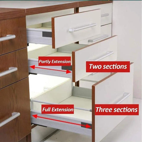 Heavy Duty Undermount Drawer Slides With Silent Soft Close Mechanism And Full Extension Glide Galvanized Steel Build For Zero Noise Cabinet Projects Tough As Nails Hardware Upgrade 16 Inch Set showing drawer configurations.