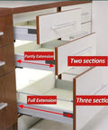Heavy Duty Undermount Drawer Slides With Premium Soft Close Mechanism Whisper Quiet Full Extension Concealed Cabinet Glides 16 Inch shown in a drawer setup.