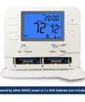 Heat Pump Thermostat For Home No Fuss Non Programmable 2 Heat 1 Cool With Large LCD Display Easy Setup works with batteries.