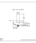 Technical drawing of Heavy Duty Stepped Rabbeting Router Bit With One-Half Inch Shank And One-And-Seven-Eighths Inch Cutting Diameter Carbide Tip CNC Machined Steel Body For Handheld Or Table Mounted Wood Routers