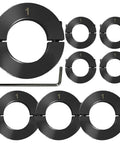 Shaft Collar Carbon Steel Double Split Set Screw Clamp For Beefy Grip On Heavy Duty Machinery And Industrial Use, 1 Inch Bore