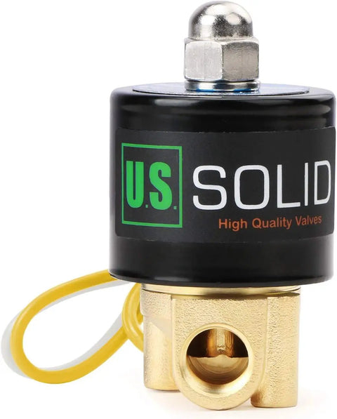 Brass Electric Solenoid Valve Quarter Inch 110V AC Normally Closed With Viton Seal Heavy Duty Corrosion Resistant