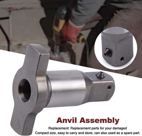 Beefed-Up 1/2 Inch Anvil Replacement For Cordless Impact Wrench Kit showing detent pin anvil and driver spindle hammer block.