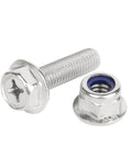 Cross Flange M6 Hex Socket Head Bolts And Nuts Kit With Washers 20 Sets Serrated Flange for Vibration Lock Stainless Steel 304