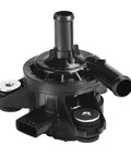Top Shelf Auxiliary Electric Coolant Water Pump G9040-47090 side view, black plastic, designed for Toyota Prius cooling system.