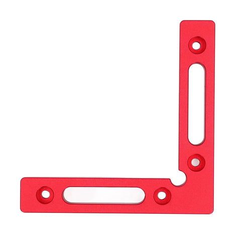 90 Degree Positioning Square Aluminum Alloy Right Angle Tool For DIYers Woodworking Projects Cabinets Drawers Boxes Frames With Clear Inch And Millimeter Scales Anodized Red Finish Lightweight Durable, red L-square