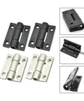 Rotating Concealed Door Hinge Set Two Pieces With Adjustable Torque Damping Zinc Alloy in black and silver for cabinets and furniture