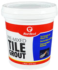 Pro Grade Pre Mixed Tile Grout For Walls And Floors White One Pint Made In USA DIY Friendly With Superior Adhesion And Professional Quality Great For New Installations And Repairs - Red Devil packaging with blue label