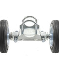 Front view of 6 Inch Heavy Duty Sliding Gate Rollers With Rubber Wheels No Track Gate Hardware Kit for driveways and fences