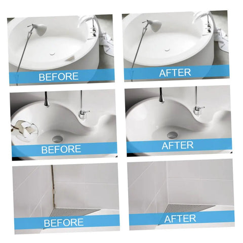 Before and after comparison using 2-Pack Ceramic Tile Repair Kit With Strong Adhesive For Porcelain Bathtubs And Sinks.