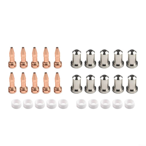Pro Grade PT23/27 Plasma Cutter Consumables Set With Electrode Tips 33366XL 33367 33418 Durable Torch Tips in 10pc Pack