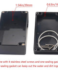 IP65 Waterproof Junction Box For DIY Electronics Projects In ABS Plastic with screws and sealing gasket shown