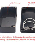 Heavy Duty 2 Pack Project Box IP65 Waterproof Junction Case Solid Abs Plastic Housing Kit For Electronics Wiring Diy Projects Real Deal Black Finish, interior view with sealing gasket and screws