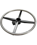 Heavy Duty Stainless Steel Footrest Ring For Swivel Office Chairs And Bar Stools Featuring A Durable 35cm Round Pedal with black support.