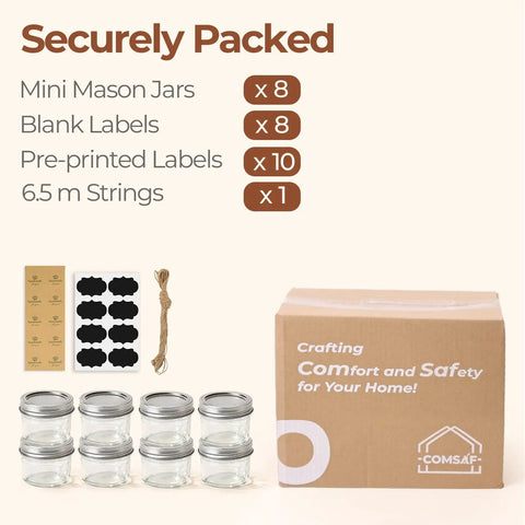 Pretty Dang Awesome Mini Mason Jars 8 Pack Regular Mouth Glass Containers With Tight Screw Top Lids Super Handy For Spices Tiny Jams Pure Honey Party Favors And Quick Pantry Organization Solutions