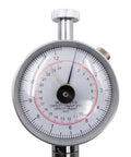 Close-up view of dial on Fruit Hardness Tester Penetrometer GY3 Sclerometer Gauge For Measuring Fruit Maturity, Easy To Use tool.