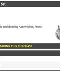 Front Wheel Bearing Hub Assembly Set Of 2 For Hyundai Sonata 2006 2012 Compatible With 2011 2012 2.0L 4 Cylinder And 2006 2010 3.3L V6