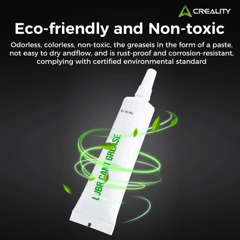 Whisper Quiet 3D Printer Lubricant Grease Paste For Ender Series Parts in eco-friendly packaging with green swirl graphics