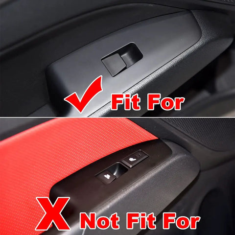 Comparison of fit for Four Piece Carbon Fiber Color Door Window Control Panel Cover Trim For Hyundai Elantra 2017-2020