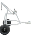 Heavy Duty Log Trailer For Farm Use, Two Wheel Utility Trailer Built Tough With Sturdy Frame And Chain, side view