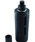 Astro Tools ball joint puller remover tool, black metal with top bolt and nut, vertical side slot; includes adapter