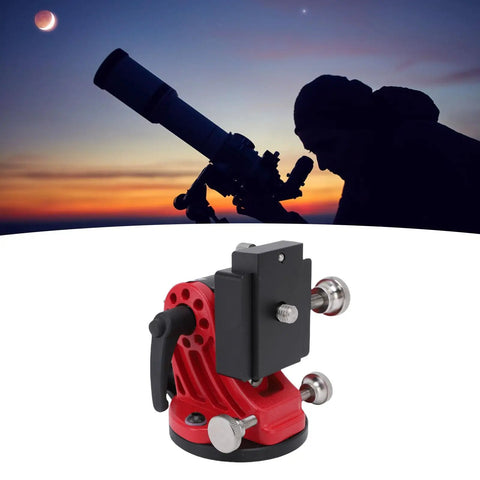 Latitude Adjustment Base For Telescopes And Astro Gear 0 To 90 Degree Aluminum Mount displayed with telescope silhouette