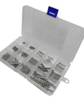 Go To Rust Resistant 304 Stainless Steel Cotter Pins Kit 150 Piece Assortment With M1 To M3 Sizes For Automotive Industrial And General Repairs Portable Storage And Secure Fastening, open organizer case