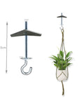 Heavy Duty Carbon Steel Ceiling Hooks Four Pack Spring Toggle Drywall Anchors For Hollow Walls Rock Solid Swag Plant Hangers No Sweat Setup Today, showcasing a hook with a potted plant.