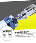 Y Shape Air Cylinder Connectors Clevis End 2 Pack For Easy Installation Industrial Quick Fittings For Pneumatic Systems And Mechanical Applications For Heavy Duty Use, chrome clevis connector on pneumatic cylinder rod