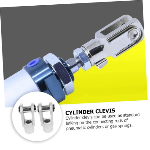 Y Shape Air Cylinder Connectors Clevis End 2 Pack For Easy Installation Industrial Quick Fittings For Pneumatic Systems And Mechanical Applications For Heavy Duty Use, chrome clevis connector on pneumatic cylinder rod