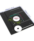 Heavy Duty Aluminum Router Table Insert Plate For Woodworking Shop Upgrades With Slick Miter Gauge Tracks And Pre Drill Holes, 240x200mm.