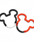 Cute Minnie Mouse Ears Aluminum Carabiner Clips 3 Inch Set With Spring Loaded Gate Lightweight Keychain Hooks 2 Pack