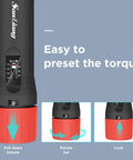 Torque Screwdriver Set 10 To 70 Inch Pounds With 10 Bits For Maintenance, Bike Repair, Mounting And General Tools, Easy Preset Locking Mechanism
